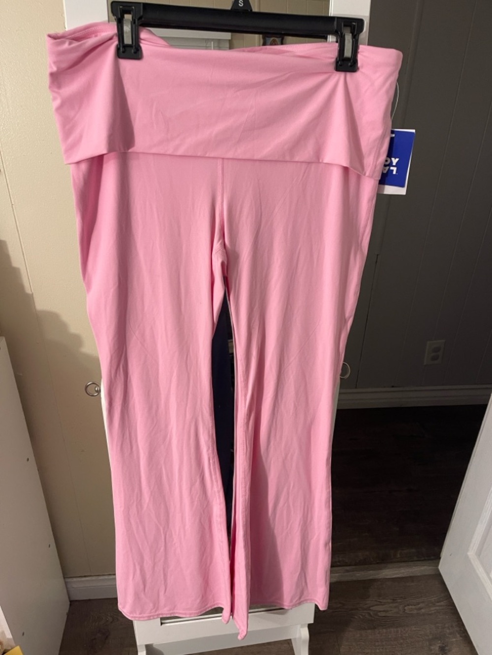 JoyLab Light Pink Wide-Leg Fold-Over Waist Pants